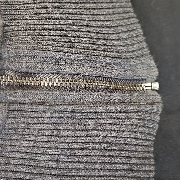 Banana Republic Charcoal Double-Breasted Cotton Jacket With Zip Closure - Picture 3 of 9